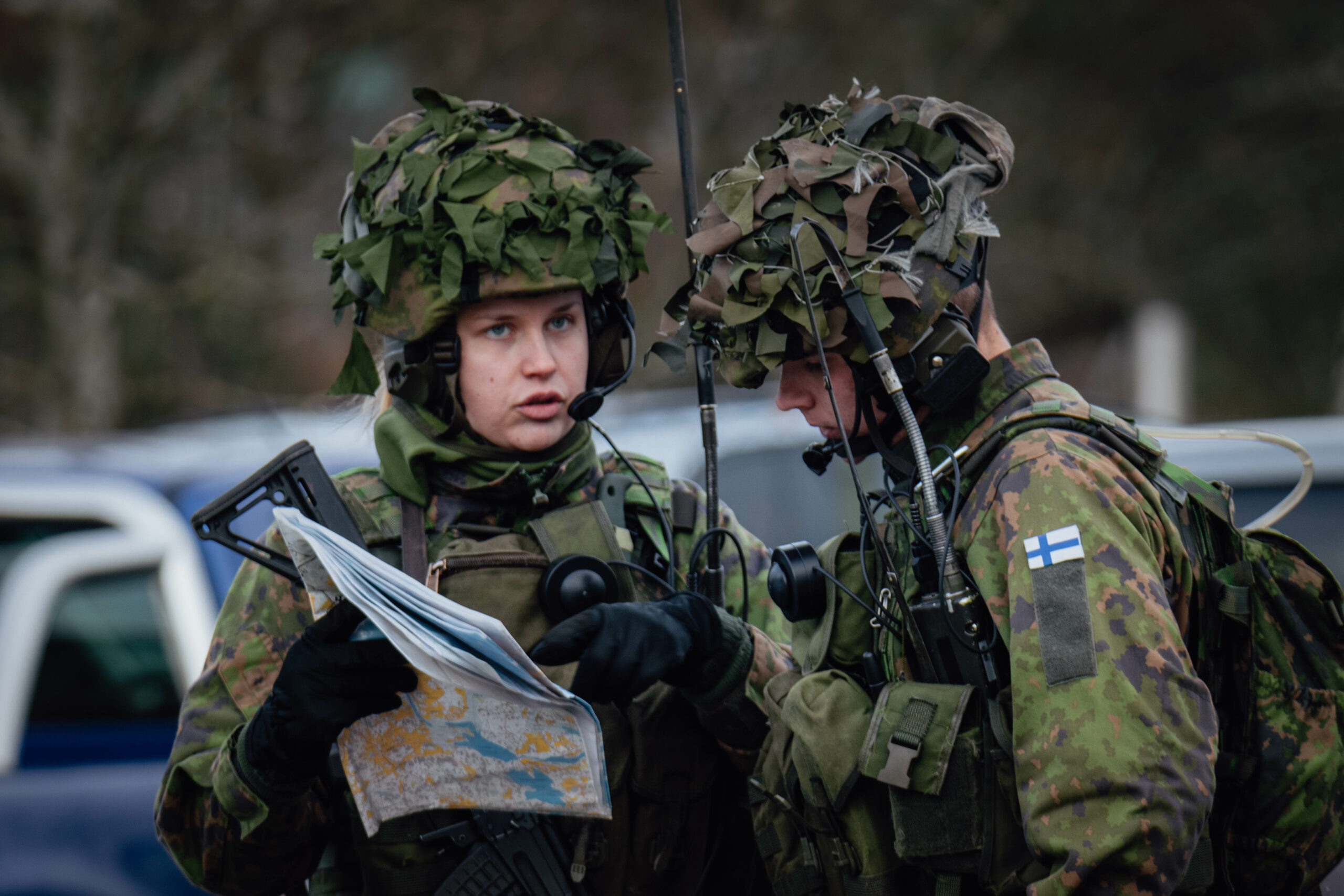 Två beväringar med karta